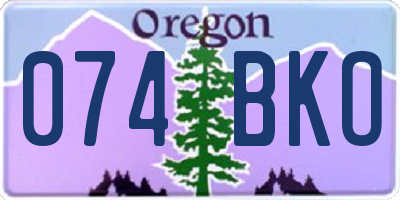 OR license plate 074BKO