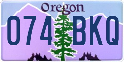 OR license plate 074BKQ