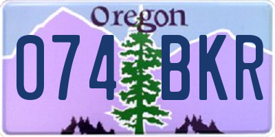OR license plate 074BKR
