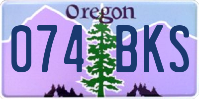 OR license plate 074BKS