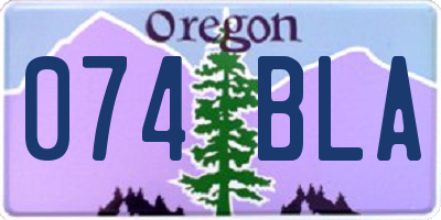 OR license plate 074BLA