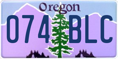 OR license plate 074BLC