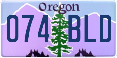 OR license plate 074BLD