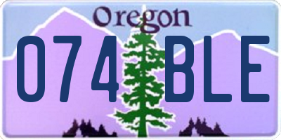 OR license plate 074BLE