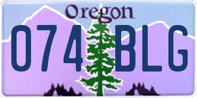 OR license plate 074BLG