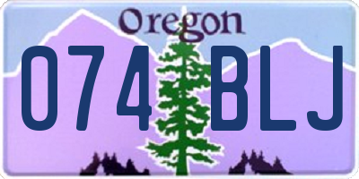 OR license plate 074BLJ