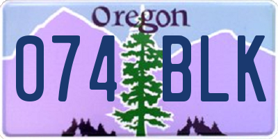 OR license plate 074BLK