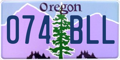 OR license plate 074BLL