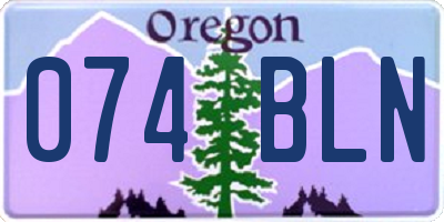 OR license plate 074BLN