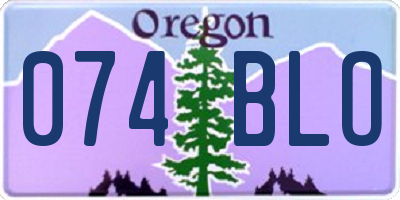 OR license plate 074BLO
