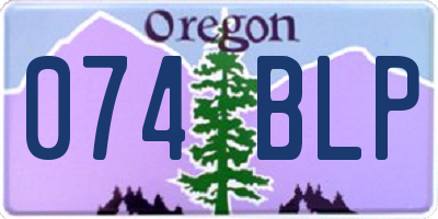 OR license plate 074BLP