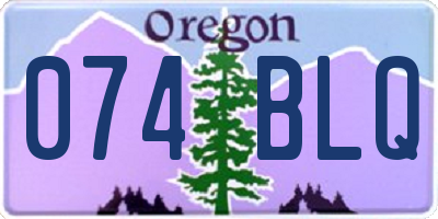 OR license plate 074BLQ