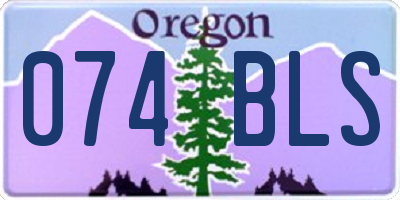 OR license plate 074BLS