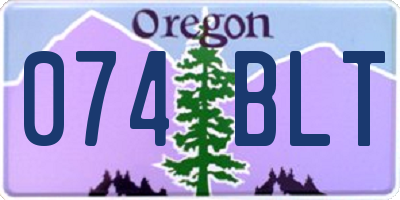 OR license plate 074BLT