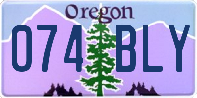 OR license plate 074BLY