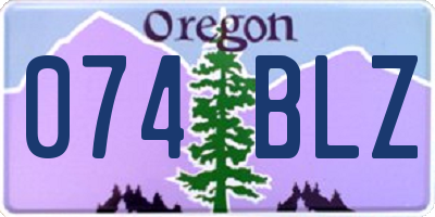 OR license plate 074BLZ