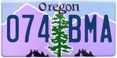 OR license plate 074BMA