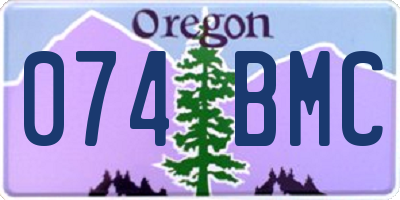OR license plate 074BMC