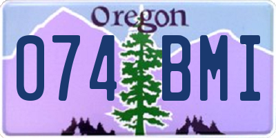 OR license plate 074BMI