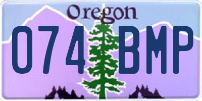 OR license plate 074BMP