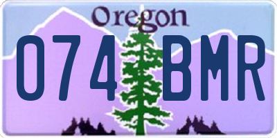 OR license plate 074BMR