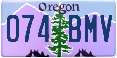 OR license plate 074BMV