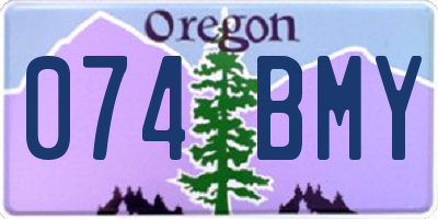 OR license plate 074BMY