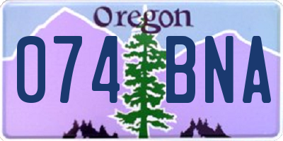 OR license plate 074BNA