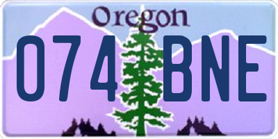 OR license plate 074BNE