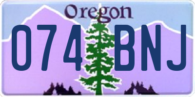 OR license plate 074BNJ