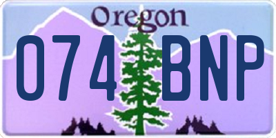 OR license plate 074BNP