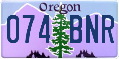 OR license plate 074BNR