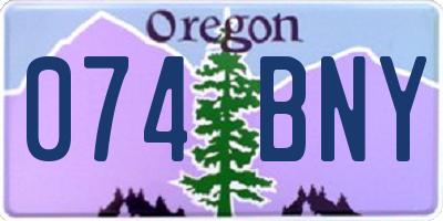 OR license plate 074BNY