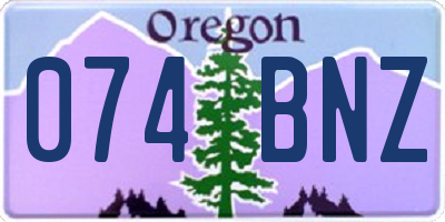 OR license plate 074BNZ