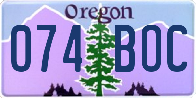 OR license plate 074BOC