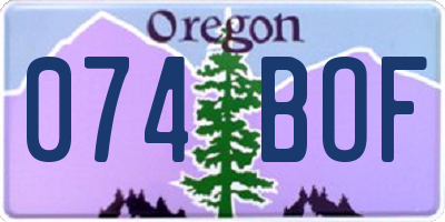 OR license plate 074BOF