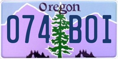 OR license plate 074BOI