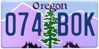 OR license plate 074BOK