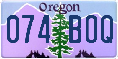 OR license plate 074BOQ