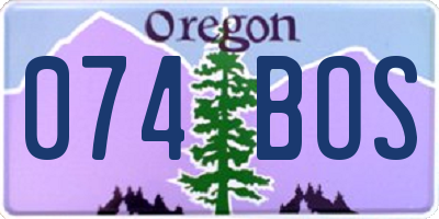 OR license plate 074BOS