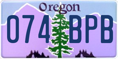 OR license plate 074BPB
