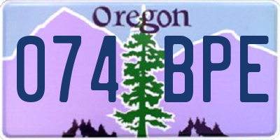 OR license plate 074BPE