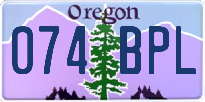 OR license plate 074BPL