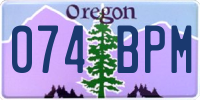 OR license plate 074BPM