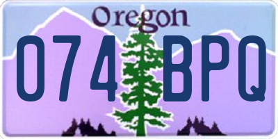 OR license plate 074BPQ