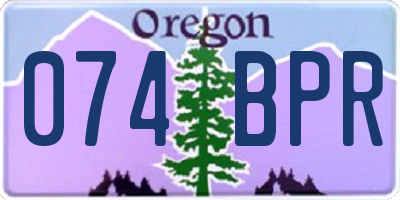 OR license plate 074BPR