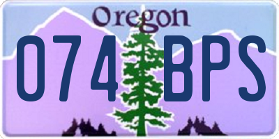 OR license plate 074BPS