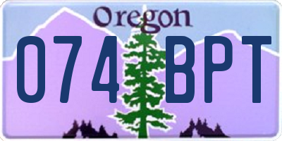 OR license plate 074BPT