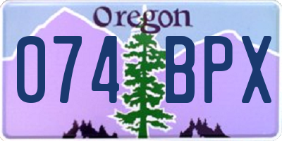 OR license plate 074BPX