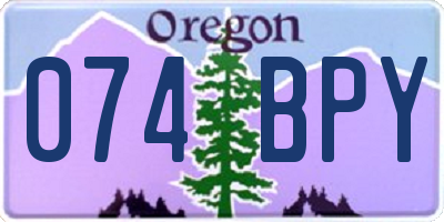OR license plate 074BPY